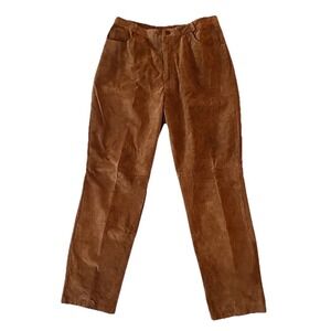 Chadwicks Pants Suede Lined 90s Y2K Western Cowgirl Rodeo Boho Brown Women Sz 14